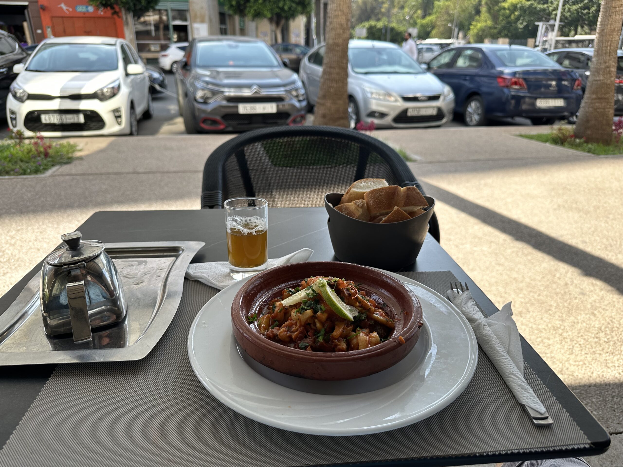 Restaurants in Morocco - tajine with shrimps